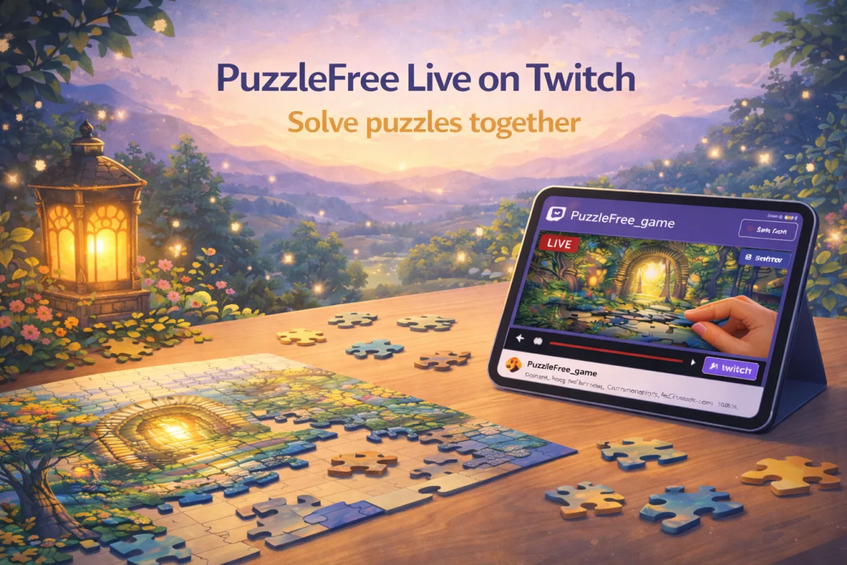 PuzzleFree Live on Twitch: Cozy Puzzle Solving