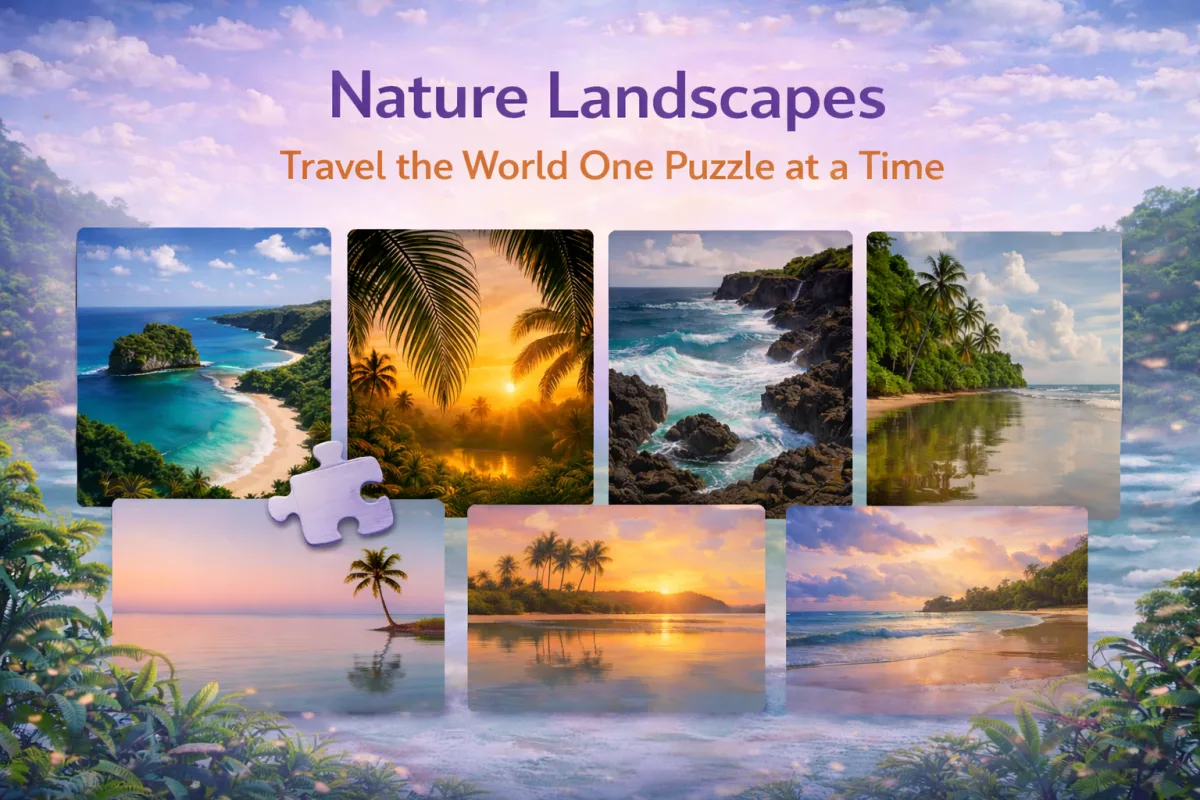 Nature Landscapes Relaxing Puzzles - PuzzleFree