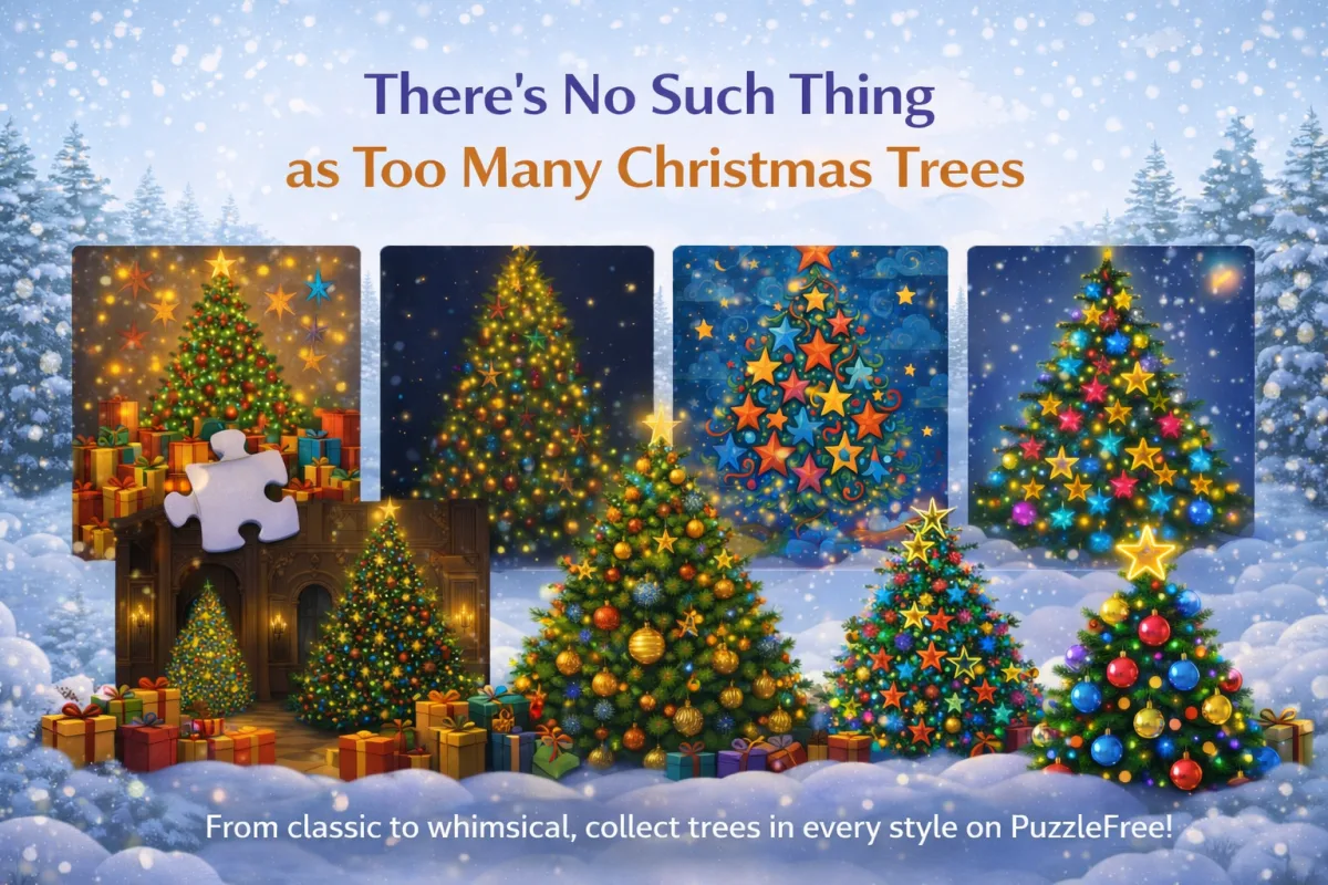 Christmas Tree Puzzles Galore | PuzzleFree Collection