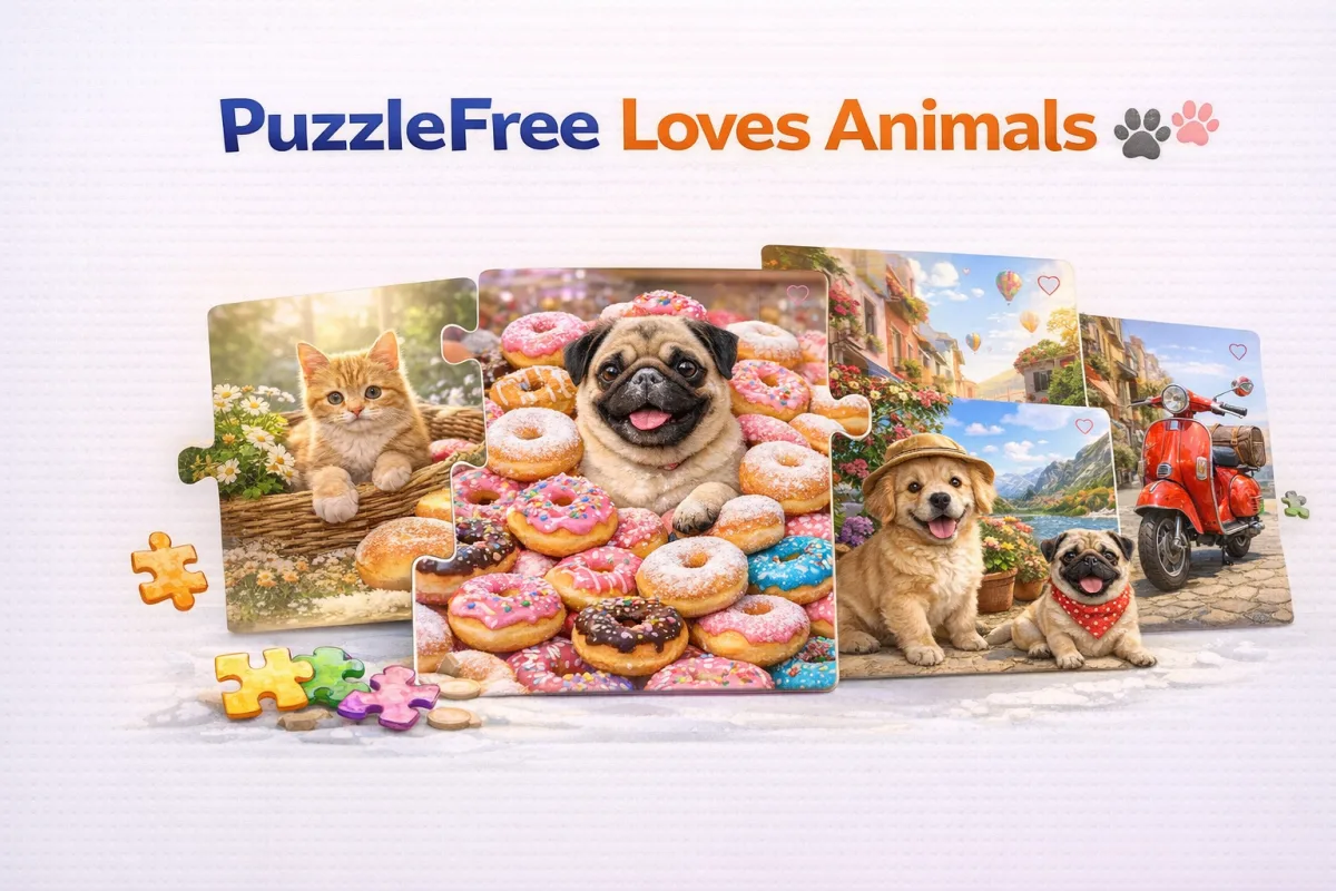PuzzleFree Animal Puzzles: Cozy, Playful & Charming
