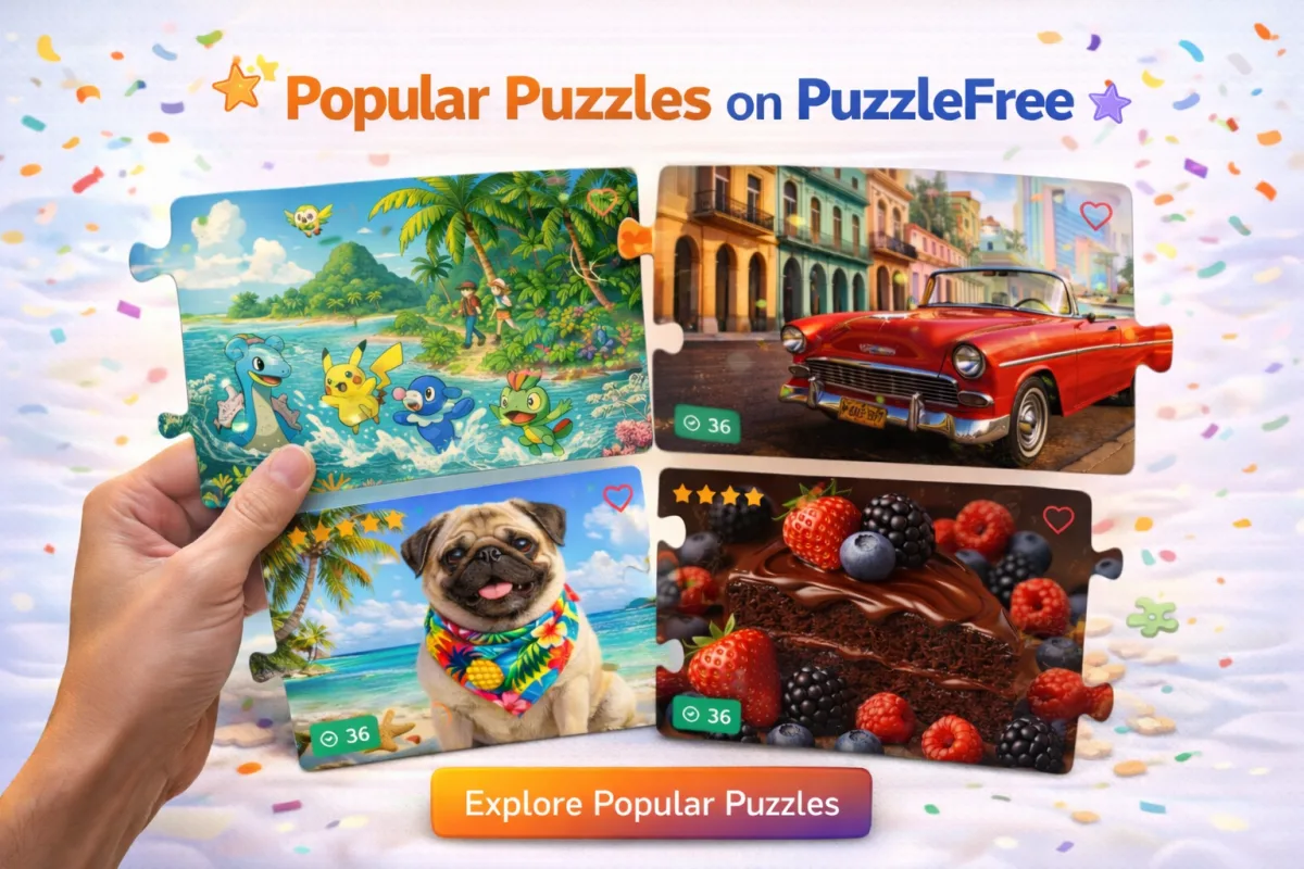 Popular Puzzles on PuzzleFree - Trending Favorites