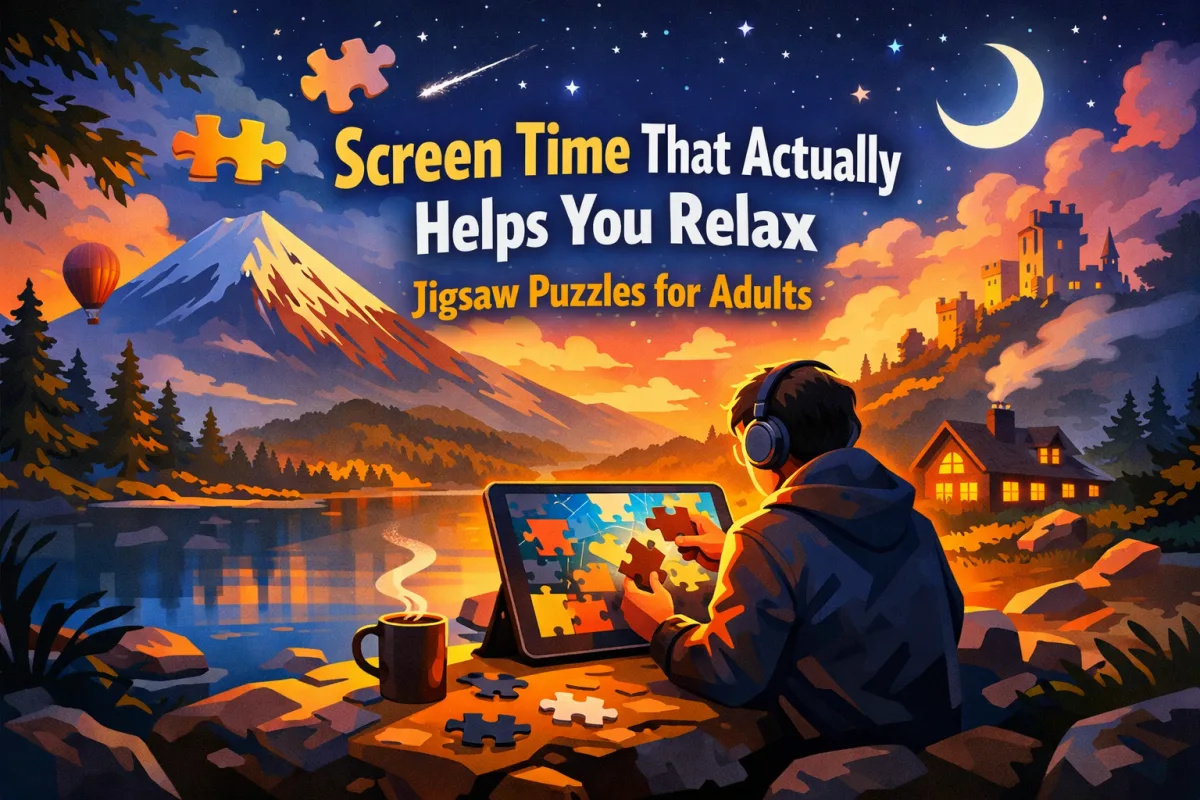 Calming Screen Time: Digital Jigsaw Puzzles for Adults