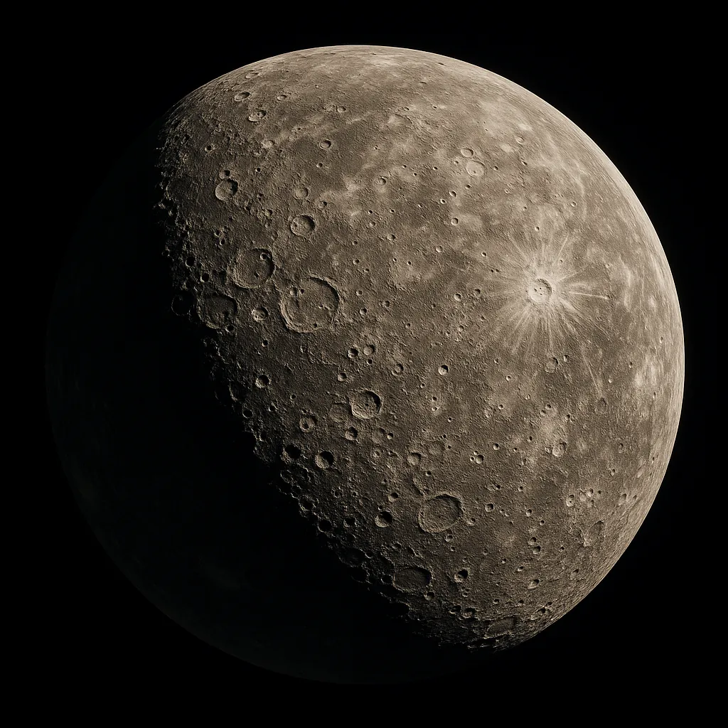 Discover a puzzle with a stunning close-up of the Moon, where textured gray and warm sepia tones reveal countless craters, ridges, and a bright ray-marked impac