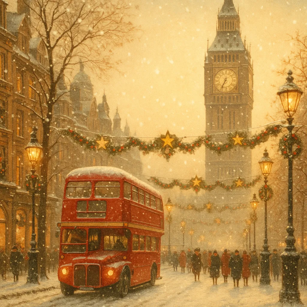 Vintage Christmas in London jigsaw puzzle