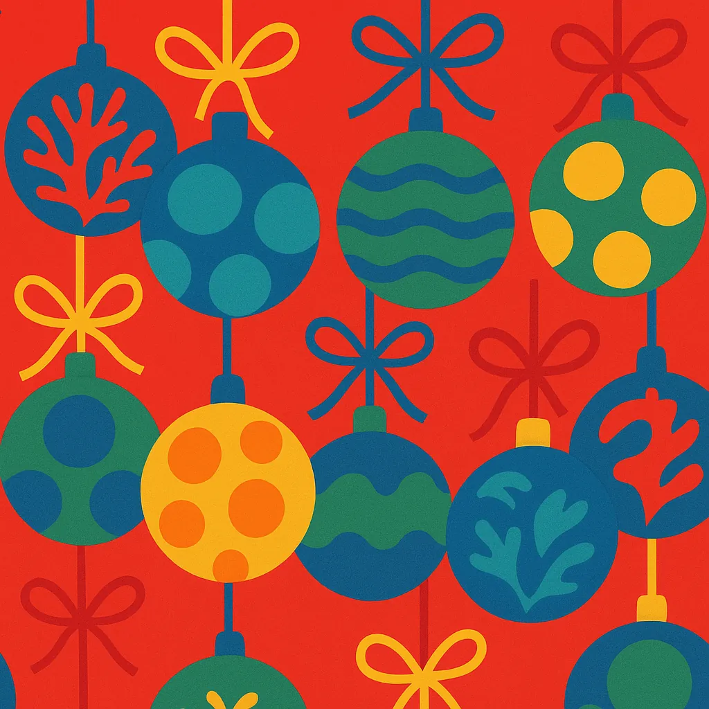 This online jigsaw puzzle features a cheerful holiday scene of colorful Christmas ornaments, playable right in your browser for a cozy seasonal pastime.