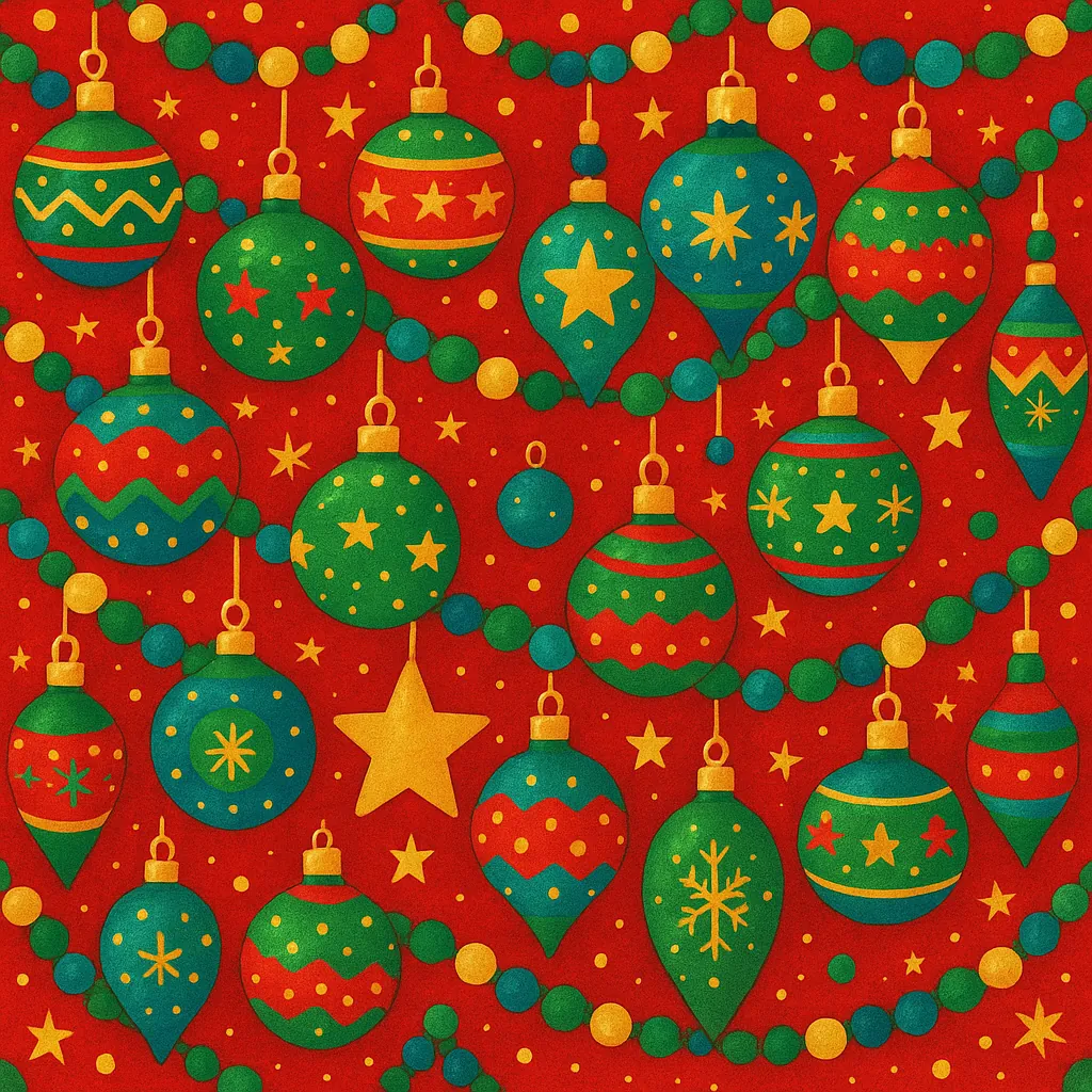 This online jigsaw puzzle features a festive holiday scene of Christmas ornaments and garlands, perfect for browser play.