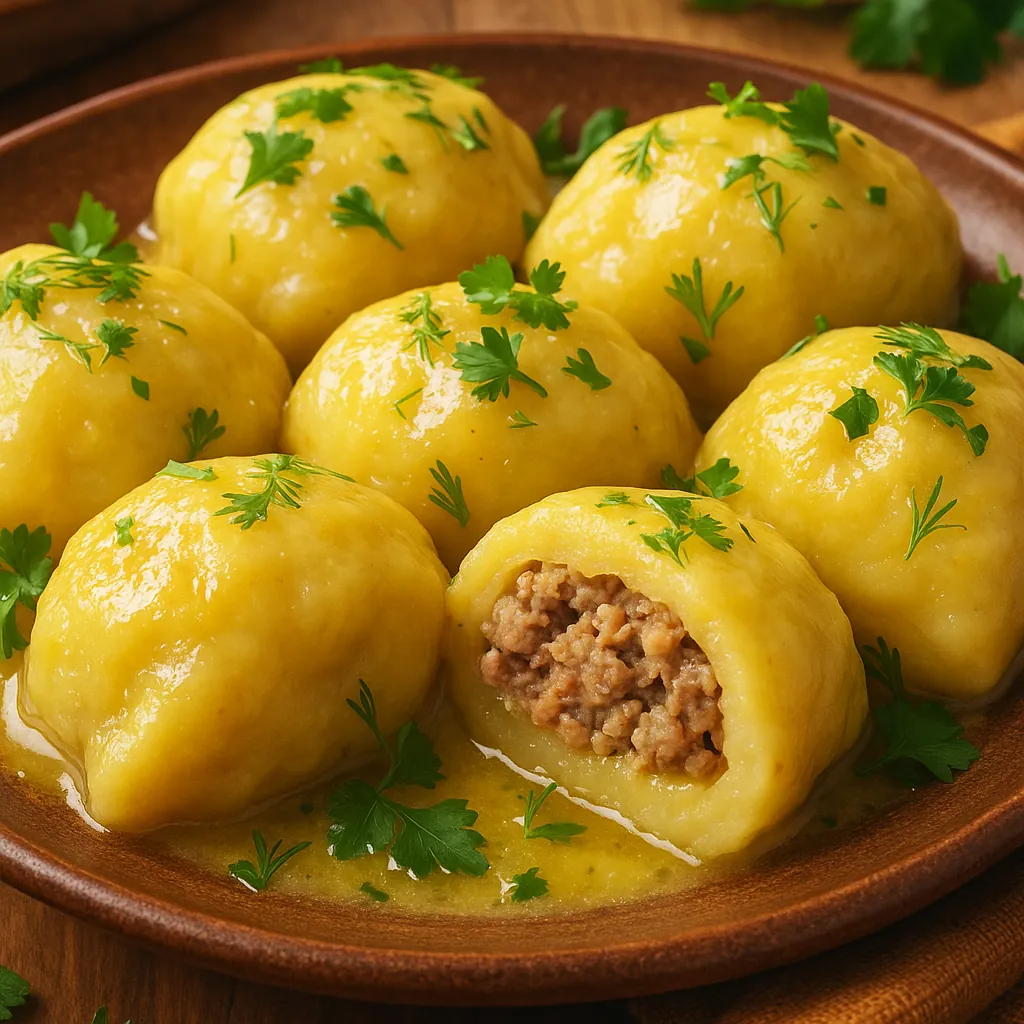Discover a puzzle with a warm plate of savory stuffed dumplings on PuzzleFree.Game.