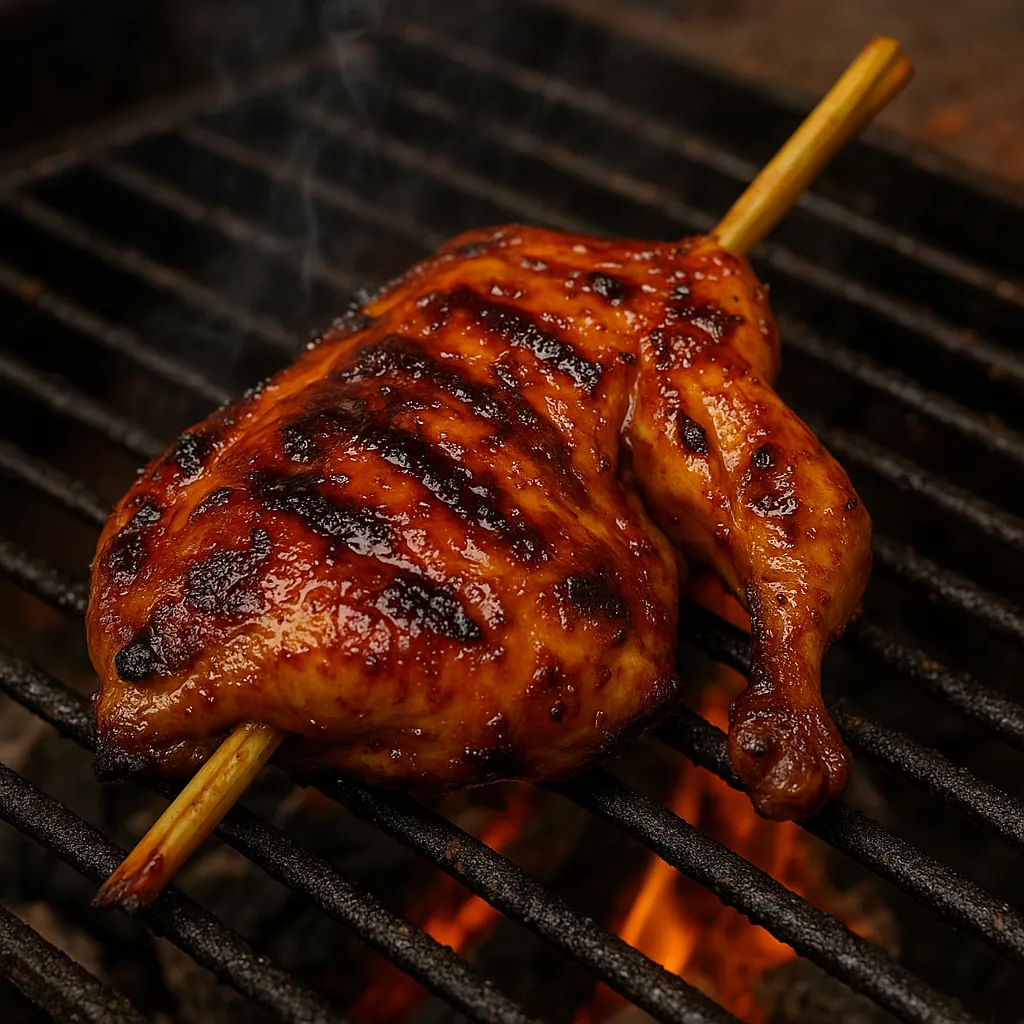 Enjoy assembling a puzzle depicting a sizzling grilled chicken thigh glazed to a glossy, caramelized sheen.