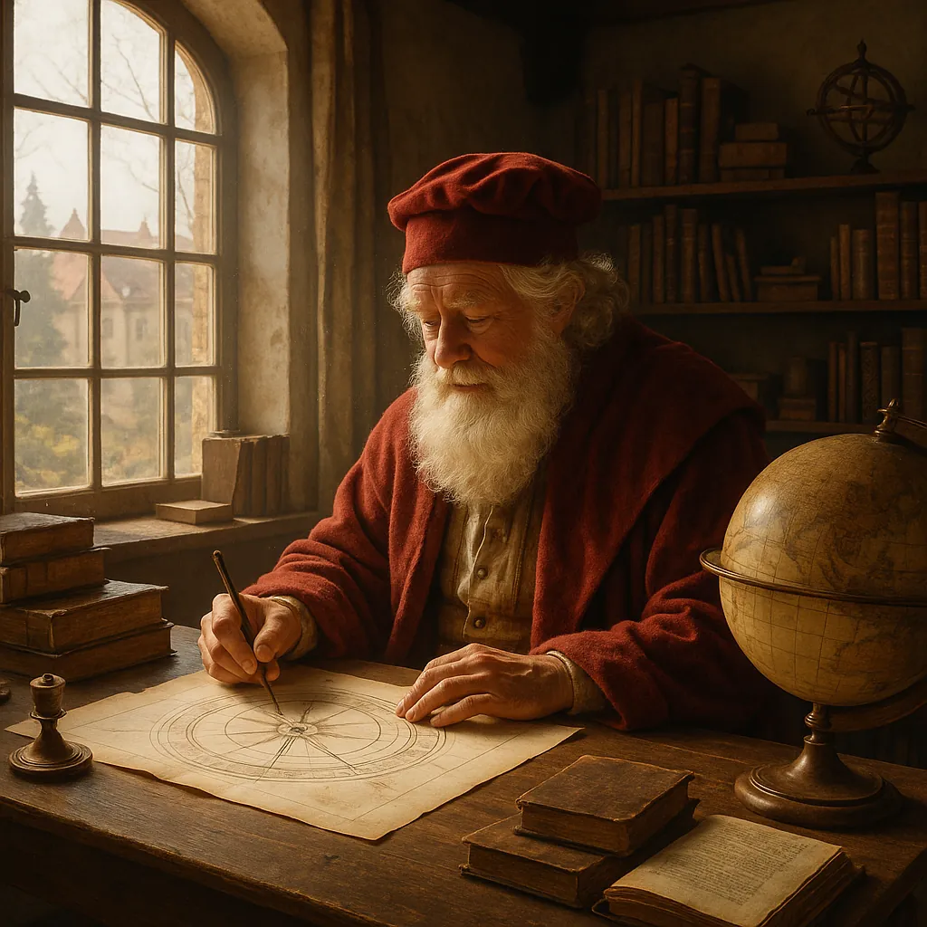 Enjoy an online jigsaw puzzle designed for browser play, featuring a warm historical scene of a bearded scholar at his desk — perfect for fans of history, portr
