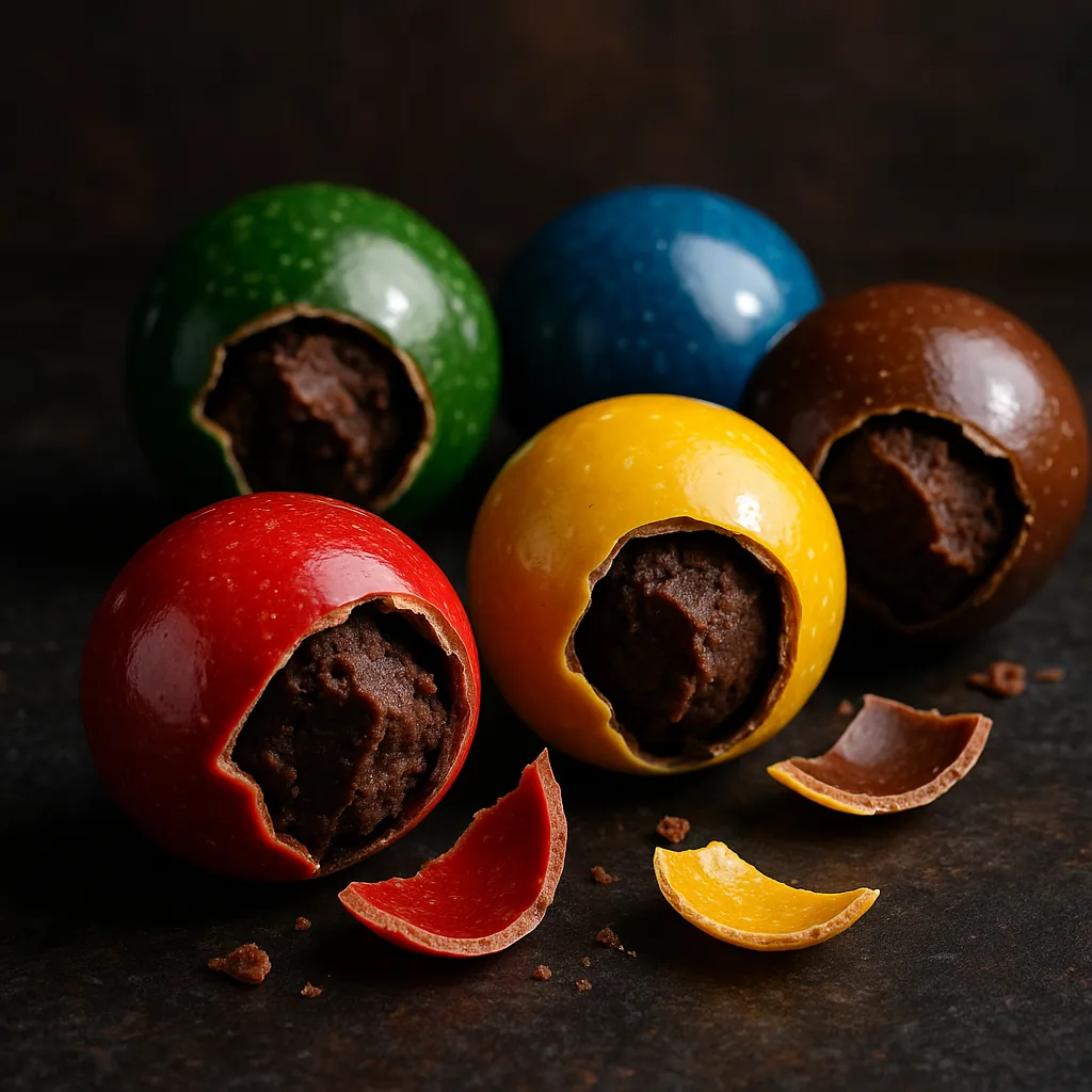 Enjoy an online jigsaw puzzle designed for browser play, featuring a close-up still life of colorful confectionery.