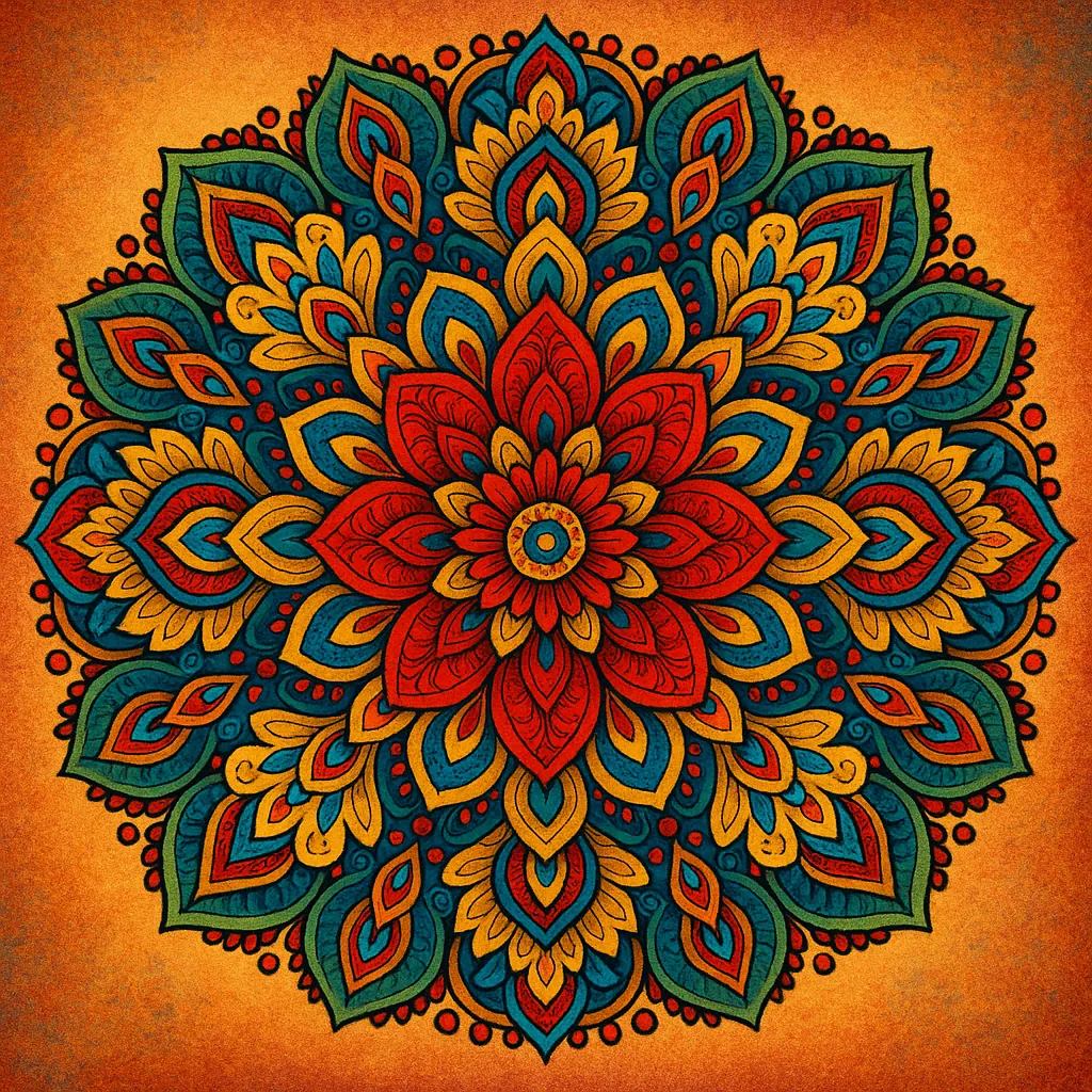This online jigsaw puzzle features a richly detailed mandala artwork, perfect for lovers of art and pattern-focused images.