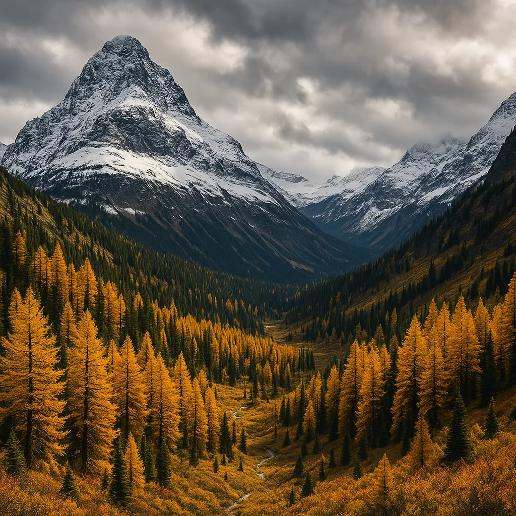 Enjoy an online jigsaw puzzle designed for browser play, featuring a dramatic mountain valley scene in nature.