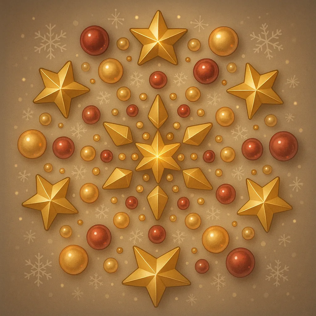 Enjoy an online jigsaw puzzle designed for browser play, featuring a festive arrangement of holiday decorations and seasonal motifs.