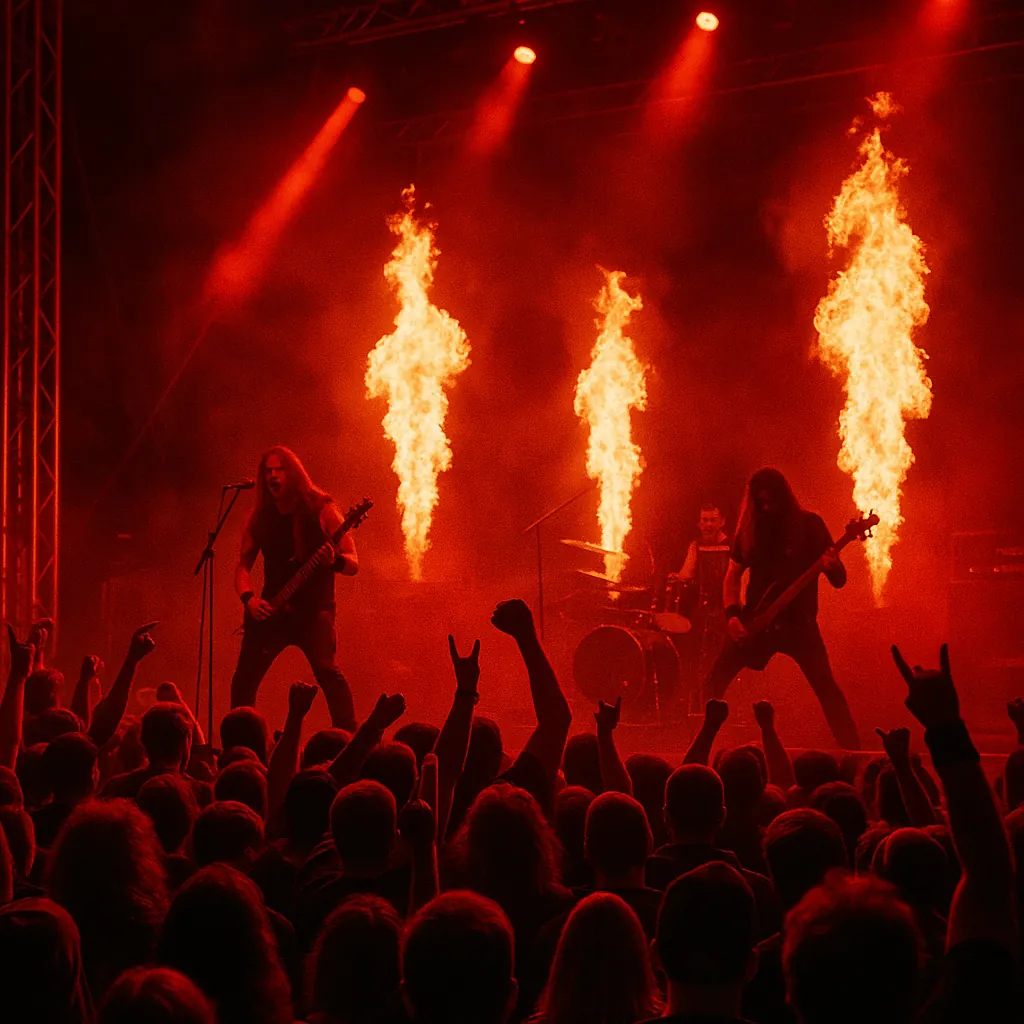 Here’s an online jigsaw puzzle you can play in your browser, focused on a live music concert scene with a fiery rock performance.