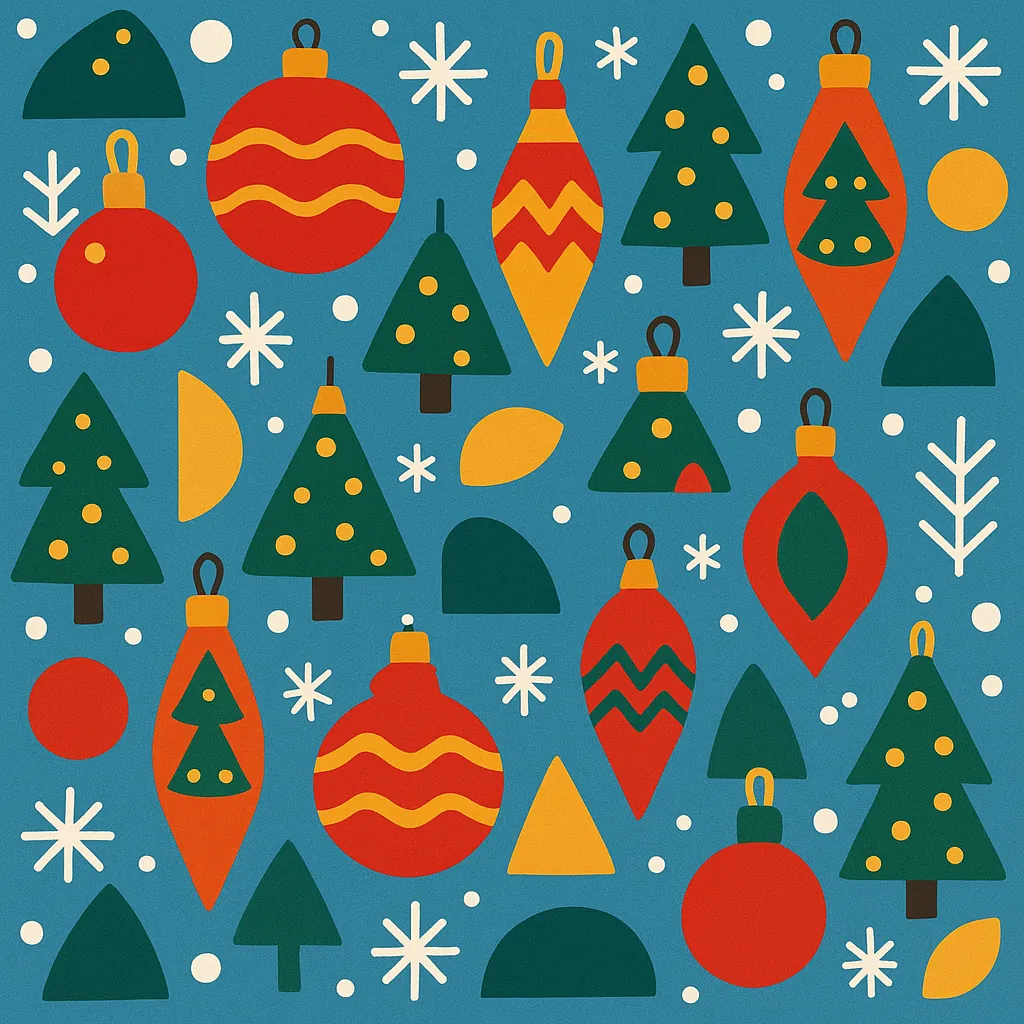 Enjoy an online jigsaw puzzle designed for browser play, featuring a cheerful holiday pattern full of Christmas themes.