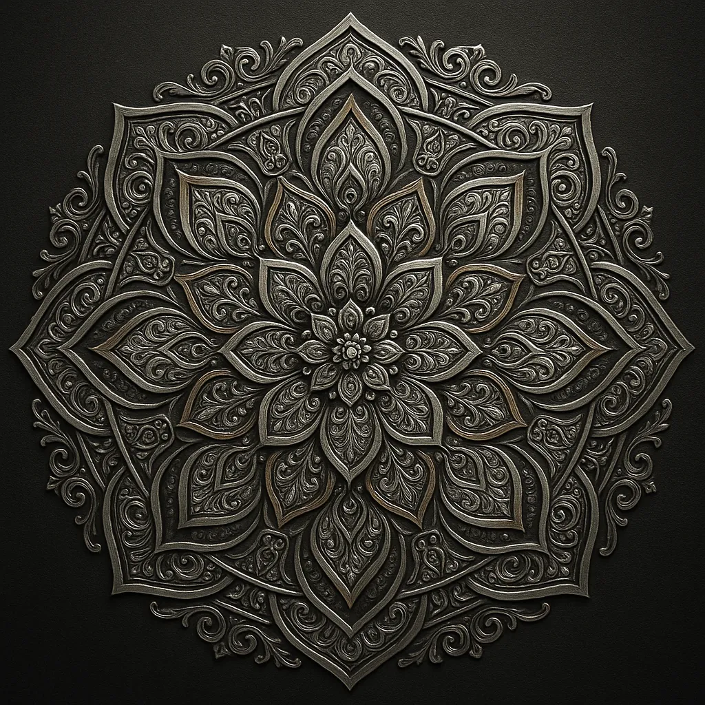 Enjoy an online jigsaw puzzle designed for browser play, featuring an intricate mandala-style artwork that blends art and decor.