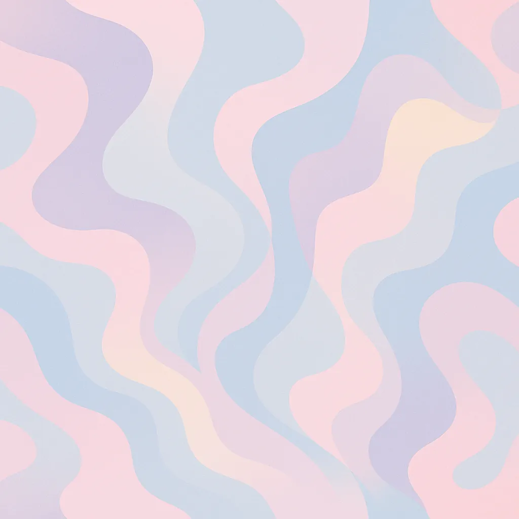 Discover a puzzle with flowing, organic waves in soft pastels—blush pinks, baby blues, lavender and creamy peach—arranged in a soothing abstract pattern that fe