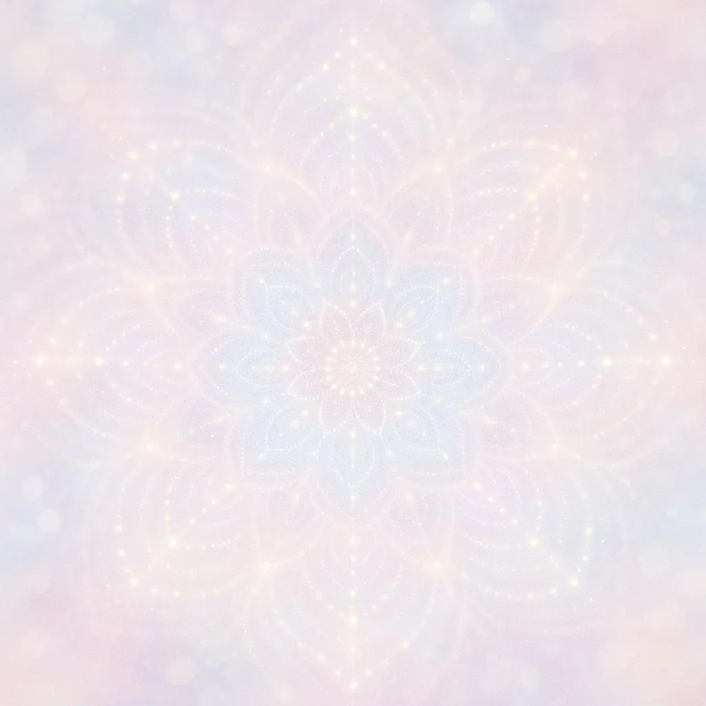 Enjoy an online jigsaw puzzle designed for browser play, featuring a delicate pastel mandala that blends art and abstract design.