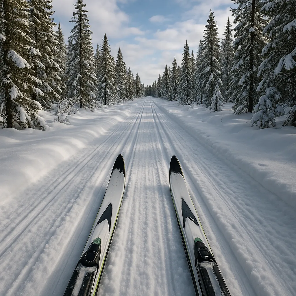 Enjoy an online jigsaw puzzle designed for browser play, featuring a serene winter nature scene.