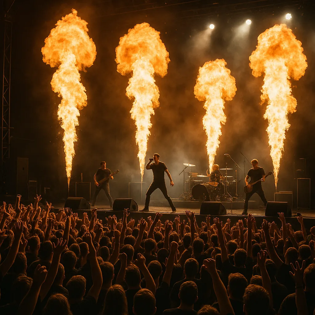 Enjoy an online jigsaw puzzle designed for browser play, featuring a high-energy concert scene full of music and live performance.