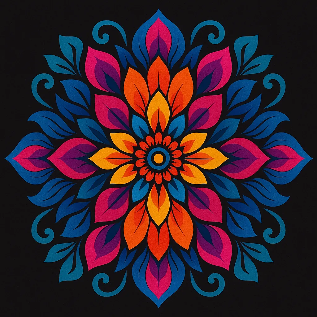 This online jigsaw puzzle features a vibrant mandala design perfect for art and pattern lovers, playable right in your browser.