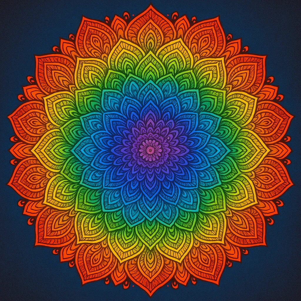 Enjoy an online jigsaw puzzle designed for browser play, featuring a vivid mandala artwork that celebrates colorful, detailed art.