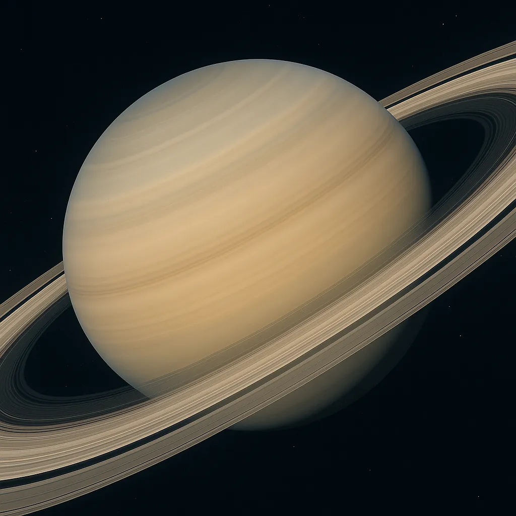 Discover a puzzle with a close-up view of Saturn and its graceful rings, perfect for PuzzleFree.Game.