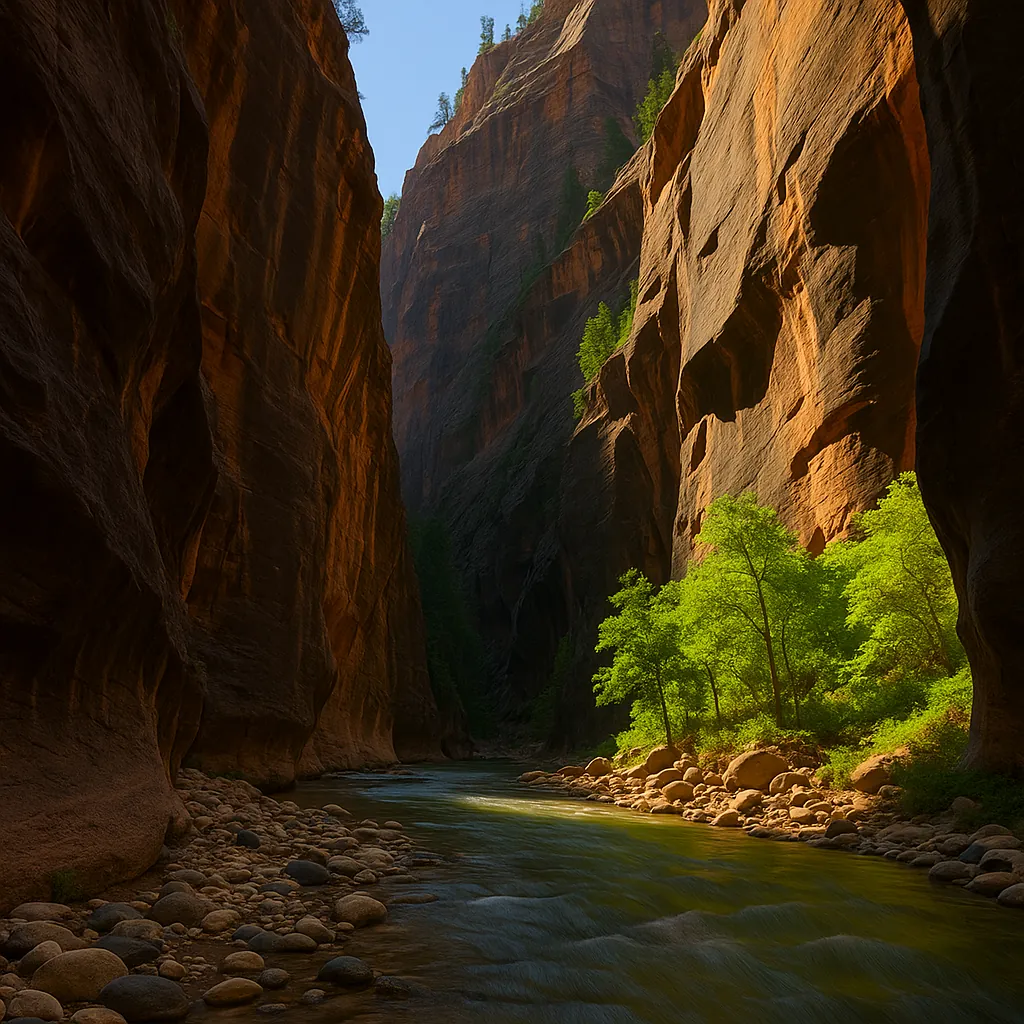 Enjoy an online jigsaw puzzle designed for browser play, featuring a dramatic canyon landscape in nature's calm.