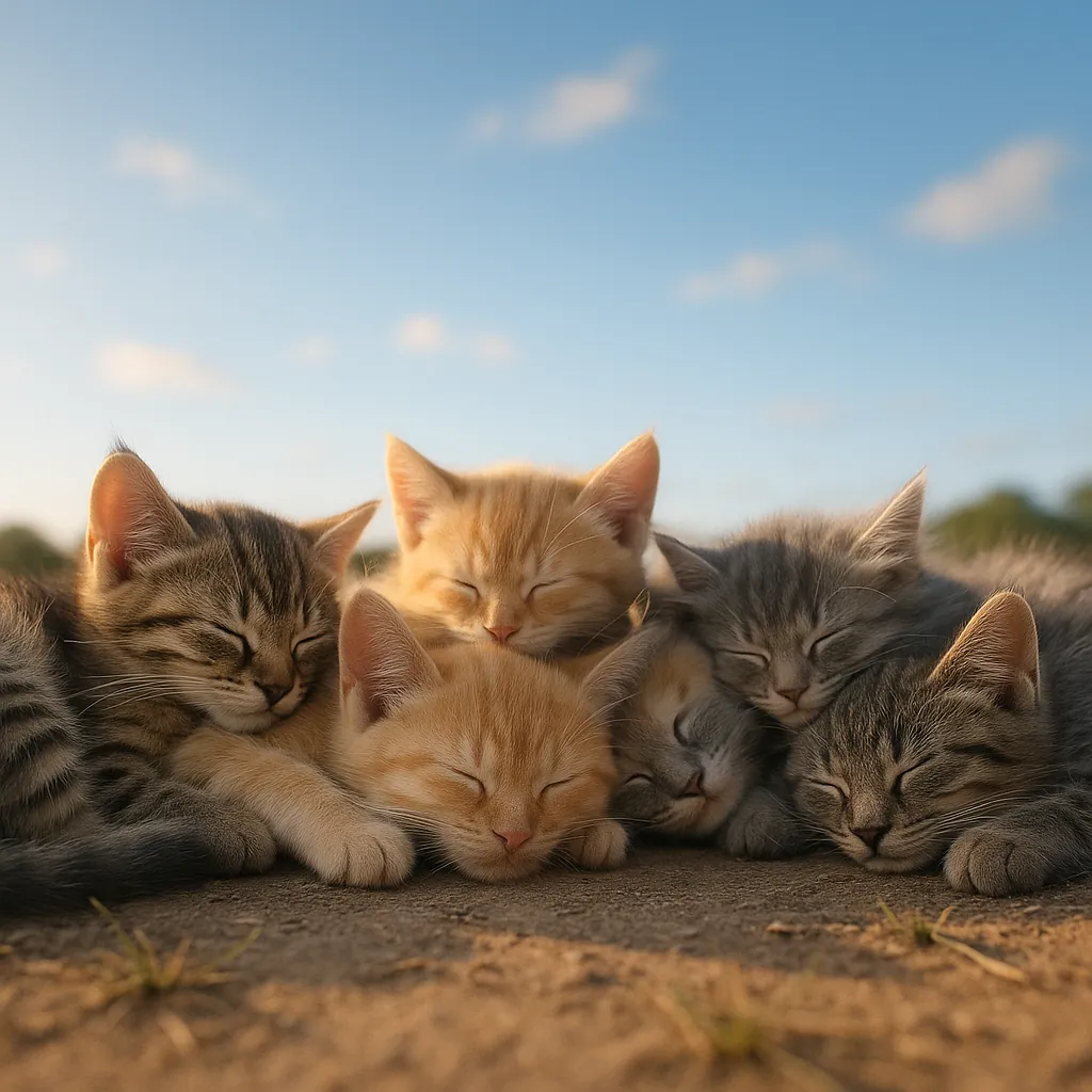 This online jigsaw puzzle features a cozy cluster of sleeping kittens and is perfect for animal lovers looking to play right in their browser.