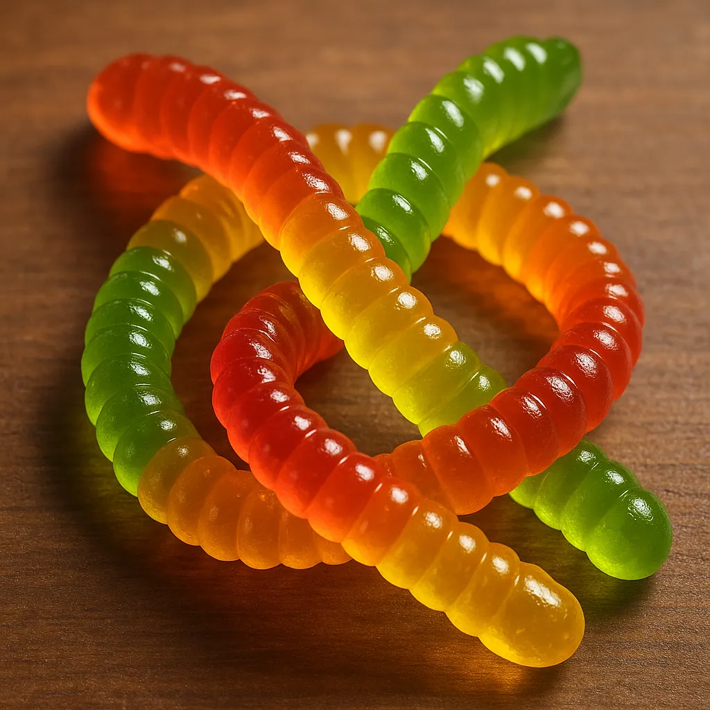 Here’s an online jigsaw puzzle you can play in your browser, featuring a close-up still life of colorful gummy worms that celebrate food and fun.