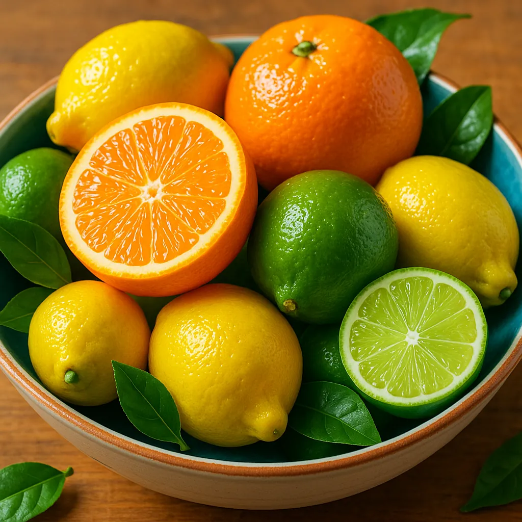 Enjoy an online jigsaw puzzle designed for browser play, featuring a bright still-life of fresh citrus fruit.