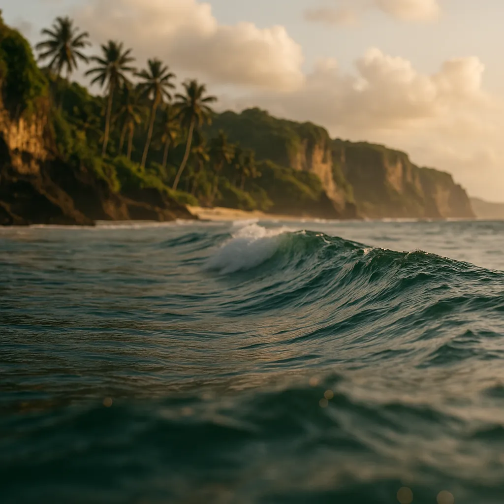 Here’s an online jigsaw puzzle you can play in your browser, featuring a tranquil coastal scene of ocean waves and lush tropical cliffs.