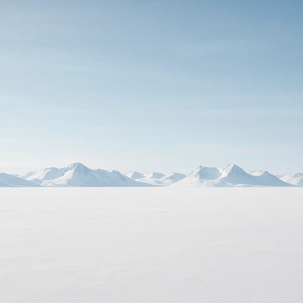 Enjoy an online jigsaw puzzle designed for browser play, featuring a serene snowy landscape and distant mountain peaks.