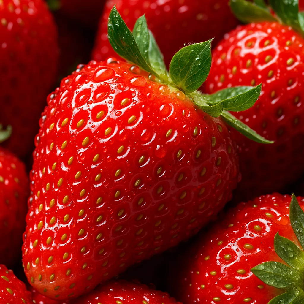 Enjoy an online jigsaw puzzle designed for browser play, featuring a close-up of ripe strawberries that celebrates the vibrant world of food photography.
