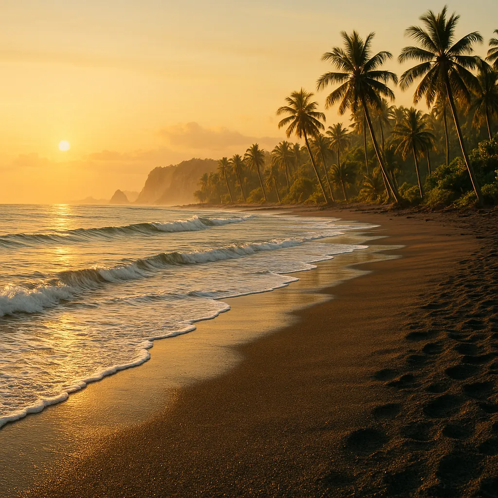 Enjoy an online jigsaw puzzle designed for browser play, featuring a serene tropical beach scene.