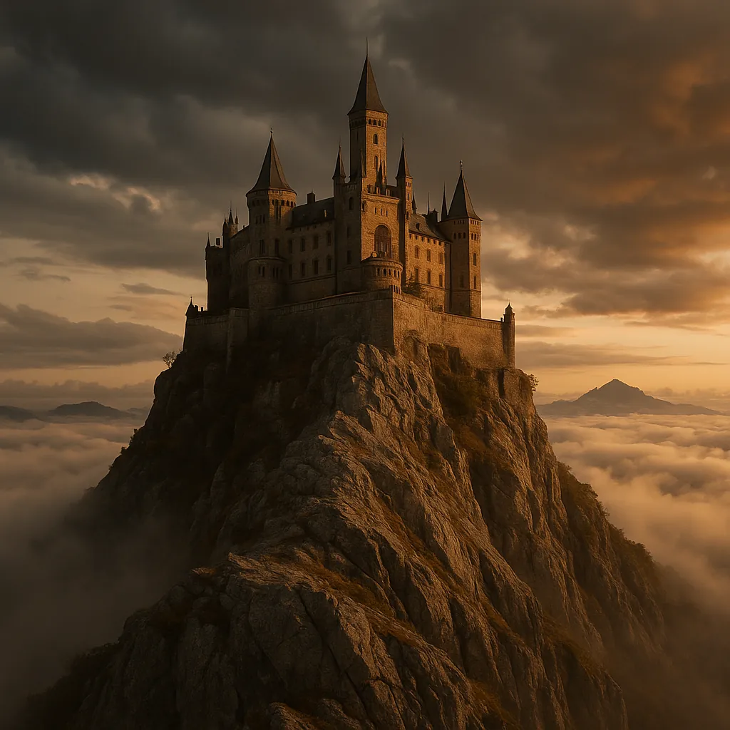 Enjoy an online jigsaw puzzle designed for browser play, featuring a majestic castle perched on a rocky peak — a striking blend of architecture and nature.