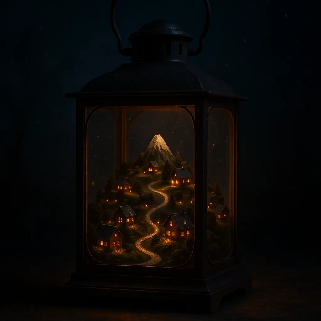 Here’s an online jigsaw puzzle you can play in your browser, featuring a whimsical miniature village scene inside a glowing lantern — a charming blend of fantas