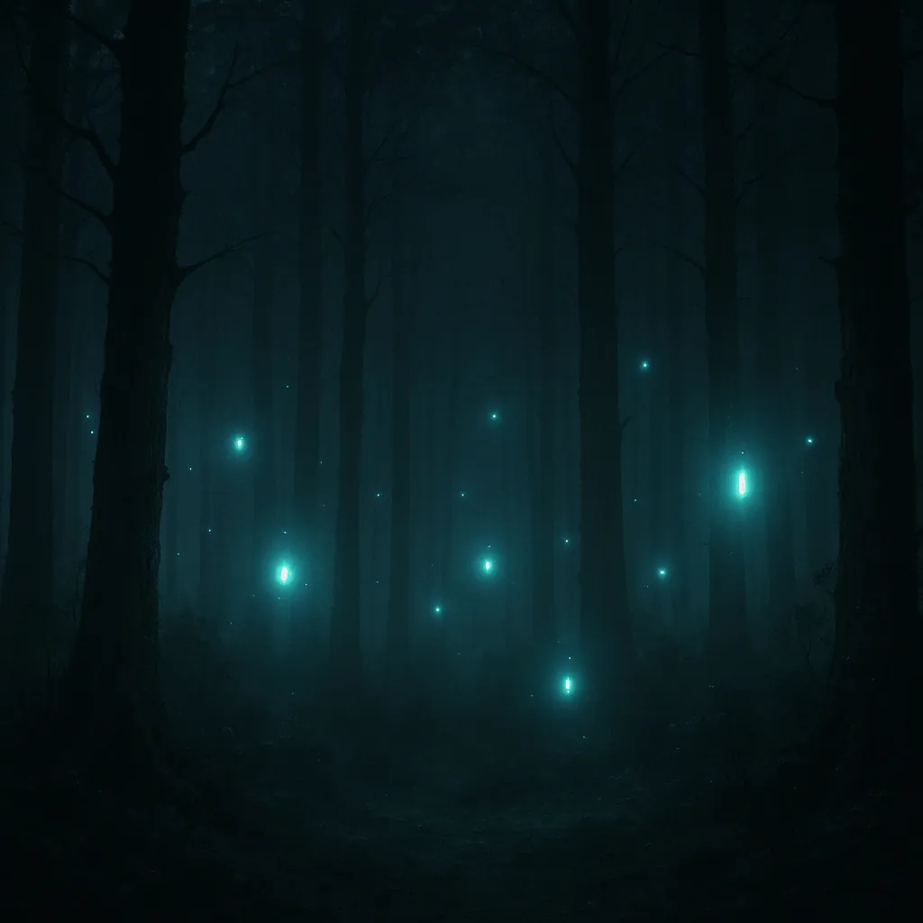 Enjoy an online jigsaw puzzle designed for browser play, featuring a mysterious nighttime forest scene.