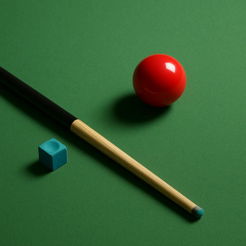 Enjoy an online jigsaw puzzle designed for browser play, featuring a close-up scene from the world of billiards and tabletop games.