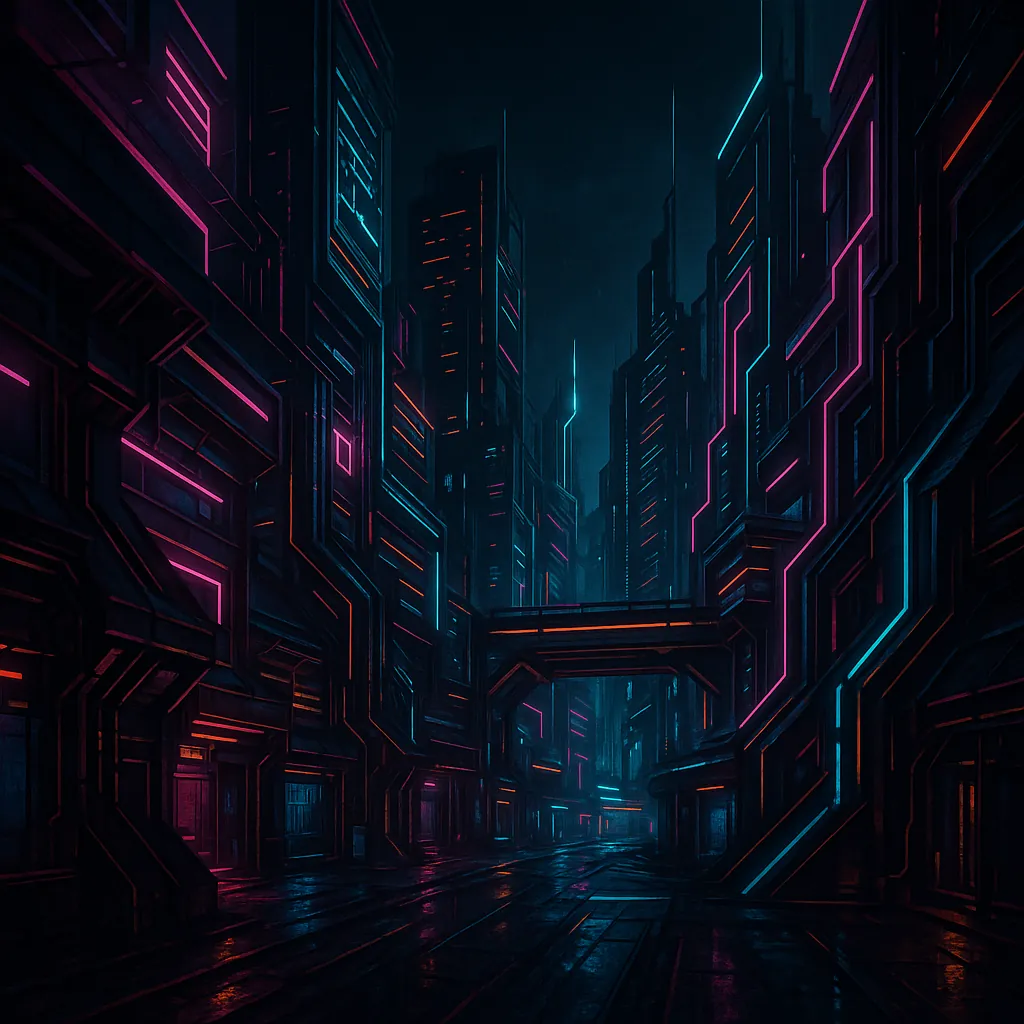 Enjoy an online jigsaw puzzle designed for browser play, featuring a neon-lit cyberpunk cityscape that invites exploration.