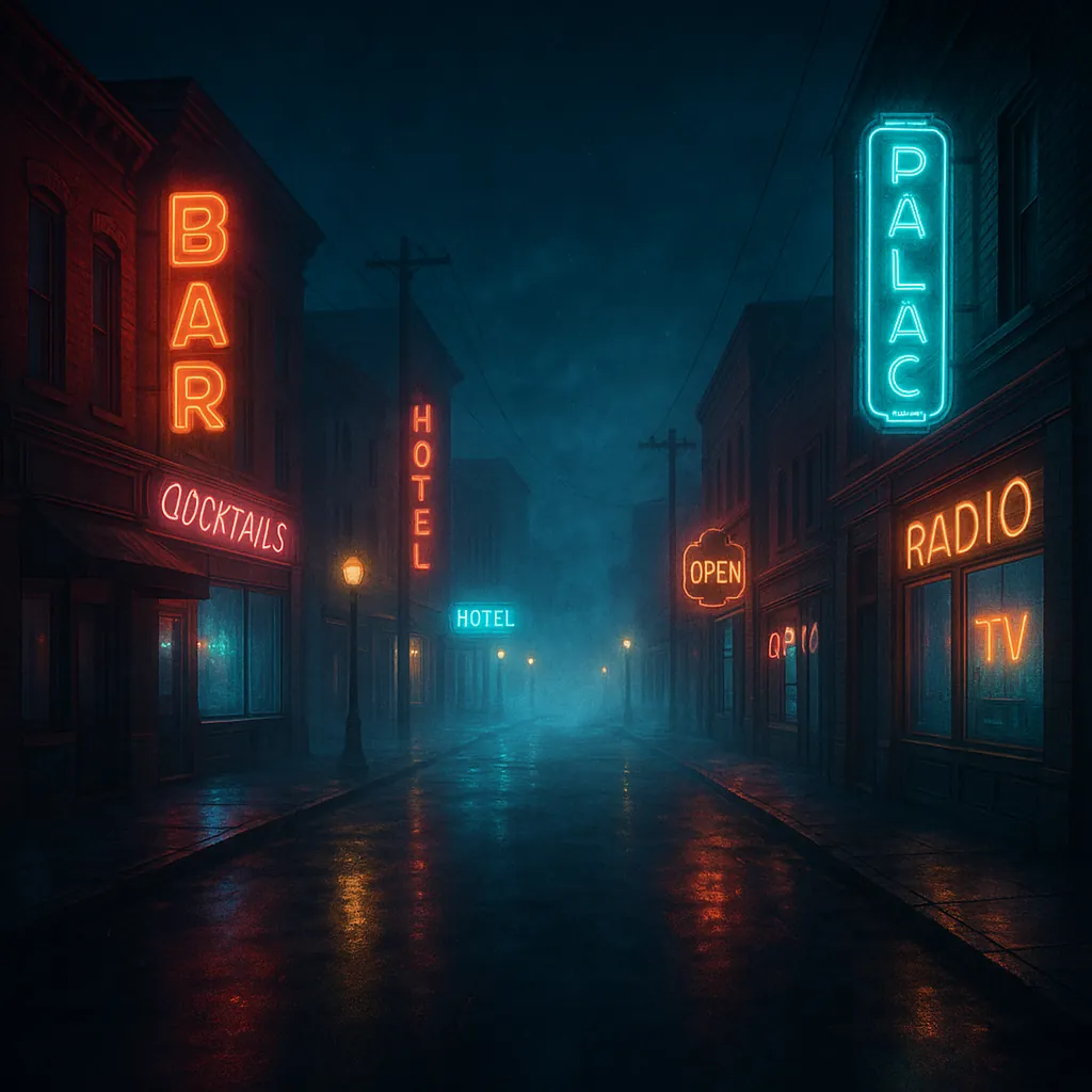 This online jigsaw puzzle features a moody, neon-lit city street at night that’s perfect for fans of urban and atmospheric scenes.