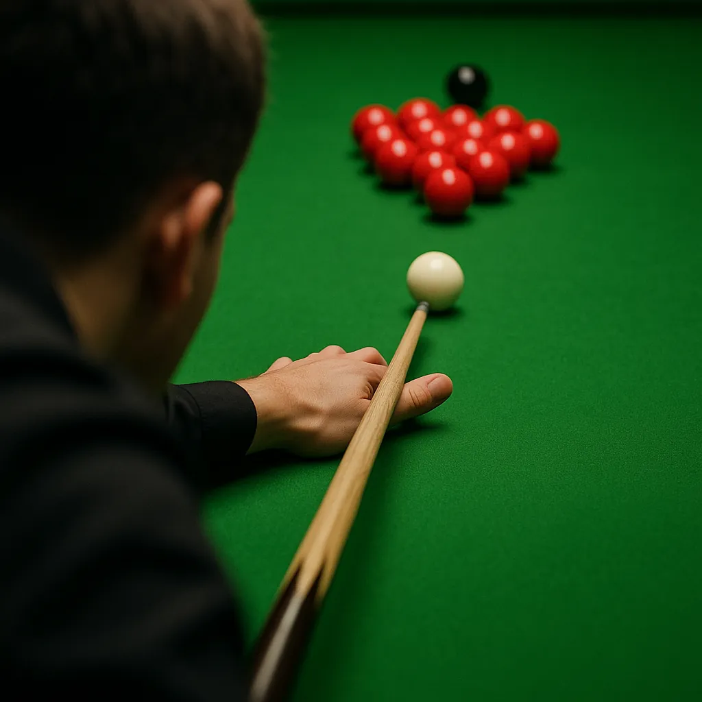 Here’s an online jigsaw puzzle you can play in your browser, focused on the quiet precision of a snooker or billiards scene.