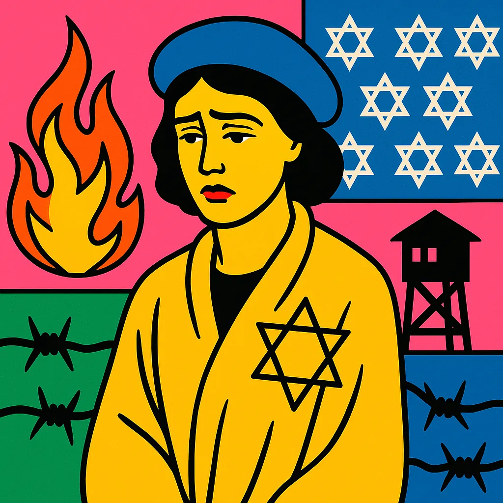 Enjoy an online jigsaw puzzle designed for browser play, featuring a striking pop-art style image themed around history and remembrance.