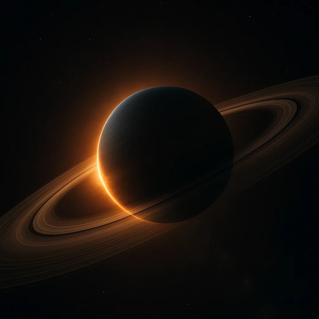 Enjoy an online jigsaw puzzle designed for browser play, featuring a dramatic ringed planet set against the depths of space.