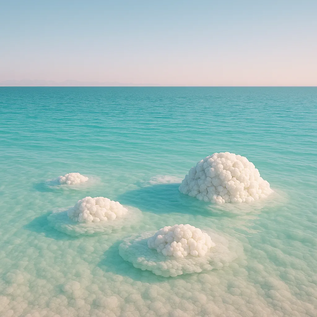 Enjoy an online jigsaw puzzle designed for browser play, featuring a serene nature scene of turquoise water meeting a soft pastel sky.