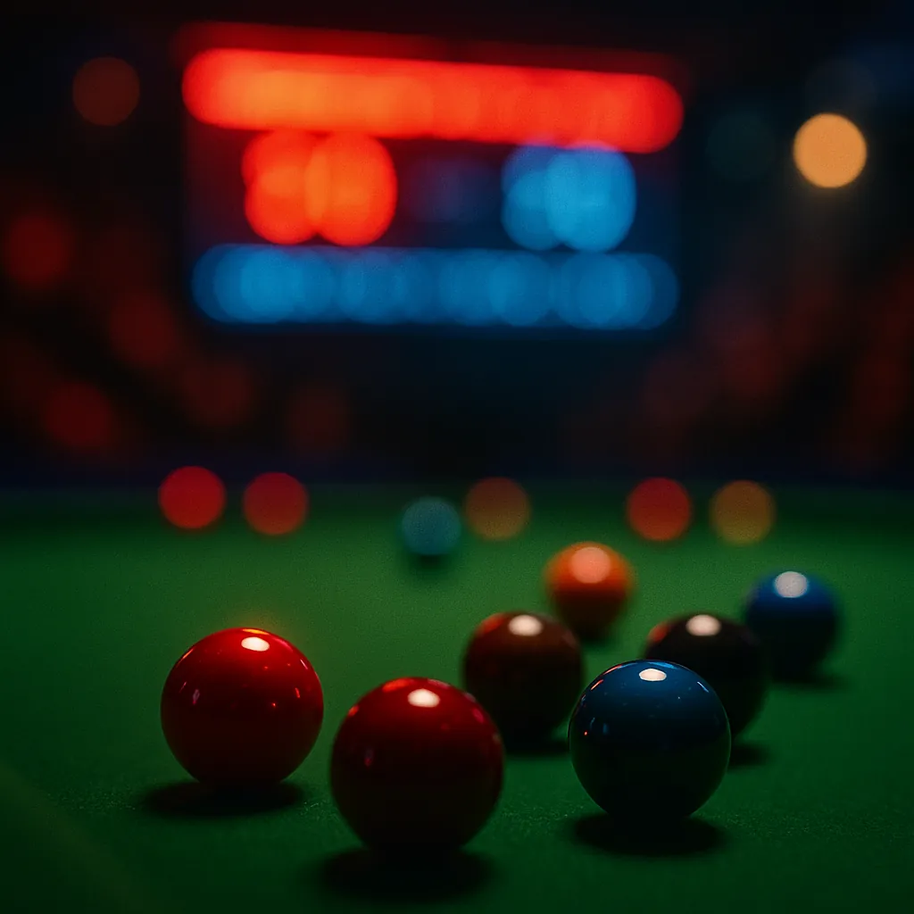 Enjoy an online jigsaw puzzle designed for browser play, featuring a close-up scene from a billiards table that celebrates the sporty, tactile world of cue game