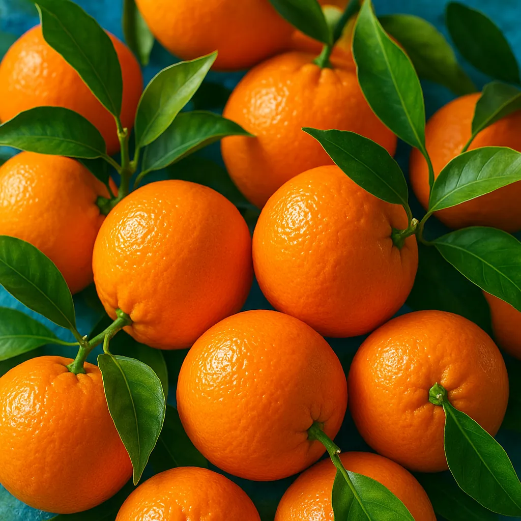 Enjoy an online jigsaw puzzle designed for browser play, featuring a vibrant still life of fresh citrus fruit and glossy green leaves.