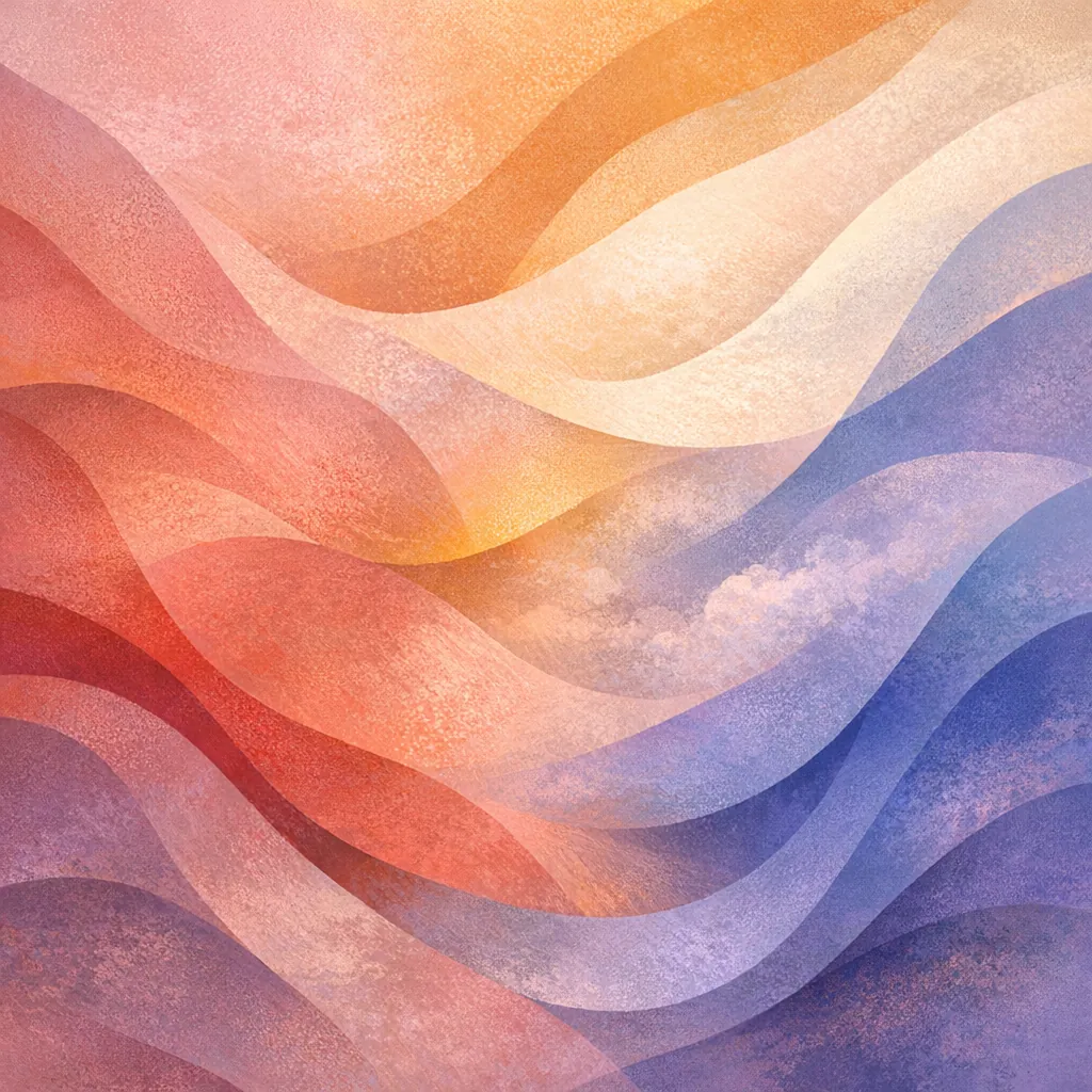 Enjoy an online jigsaw puzzle designed for browser play, featuring an abstract, nature-inspired composition of layered, wave-like forms.