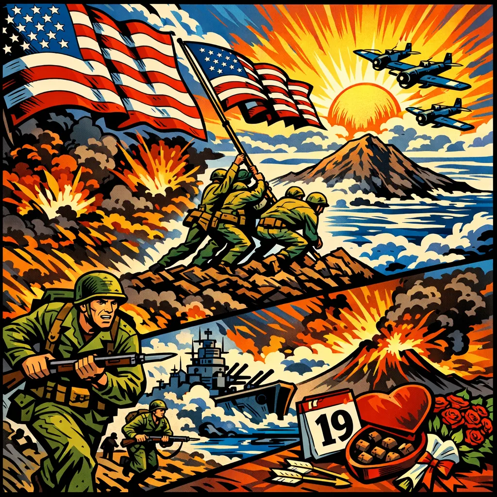 Enjoy an online jigsaw puzzle designed for browser play, featuring a bold, wartime poster scene that blends military history and vintage art.
