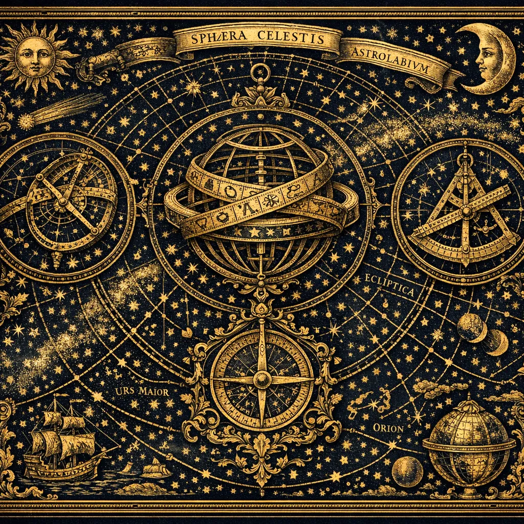 Here’s an online jigsaw puzzle you can play in your browser, focused on a vintage astronomy theme that celebrates celestial maps and antique instruments.